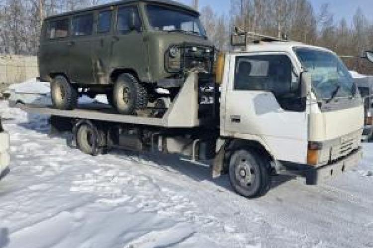 Эвакуатор Mitsubishi Canter в г. Иркутск со сдвижной платформой и лебедкой