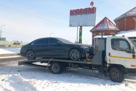 Эвакуатор Hyundai HD78 в городском округе Армавир (поселок Заветный) с ломаной платформой, лебедкой и подкатными